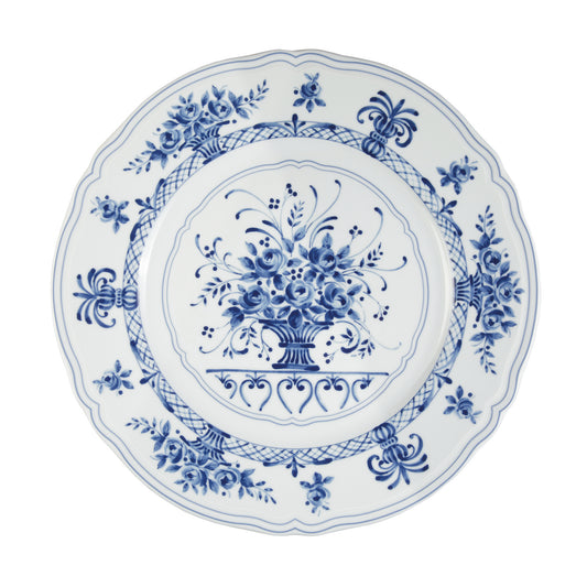 White and blue dessert plate Ø 21 cm