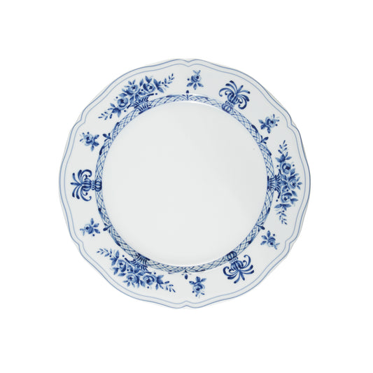 White and blue dinner plate Ø 26,5 cm