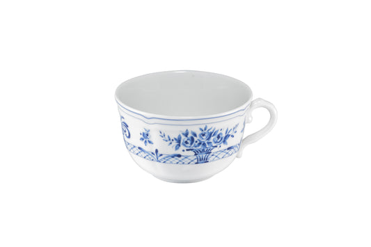 White and blue tea cup 20 cl 11x9 h 5,5 cm