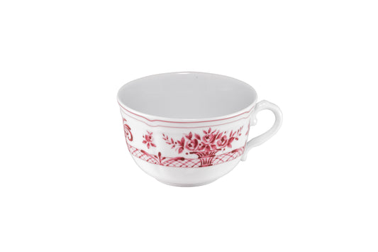 White and tyrian purple tea cup 20 cl 11x9 h 5,5 cm