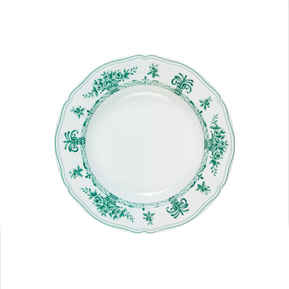 White and green deep plate Ø 23,5 cm