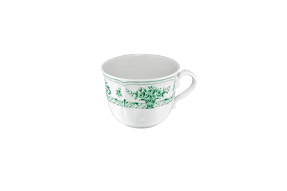 White and green coffee cup 10 cl 8,5x7 h 5 cm