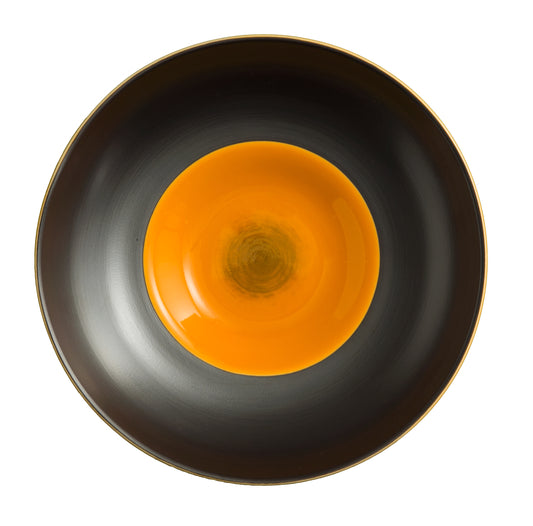 Orange deep plate Ø 22 h 5,5 cm