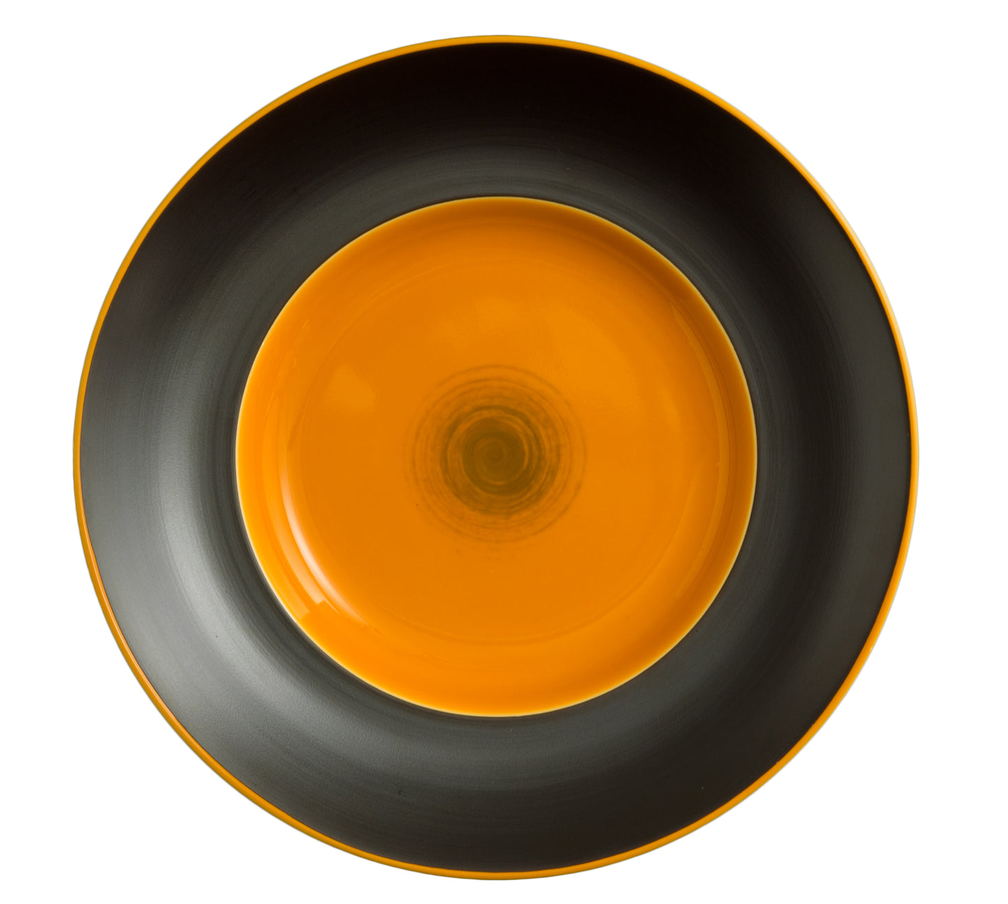 Orange deep plate with wide rim Ø 27,5 h 5 cm