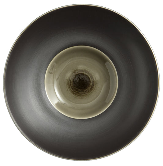 Grey deep plate Ø 22 h 5,5 cm