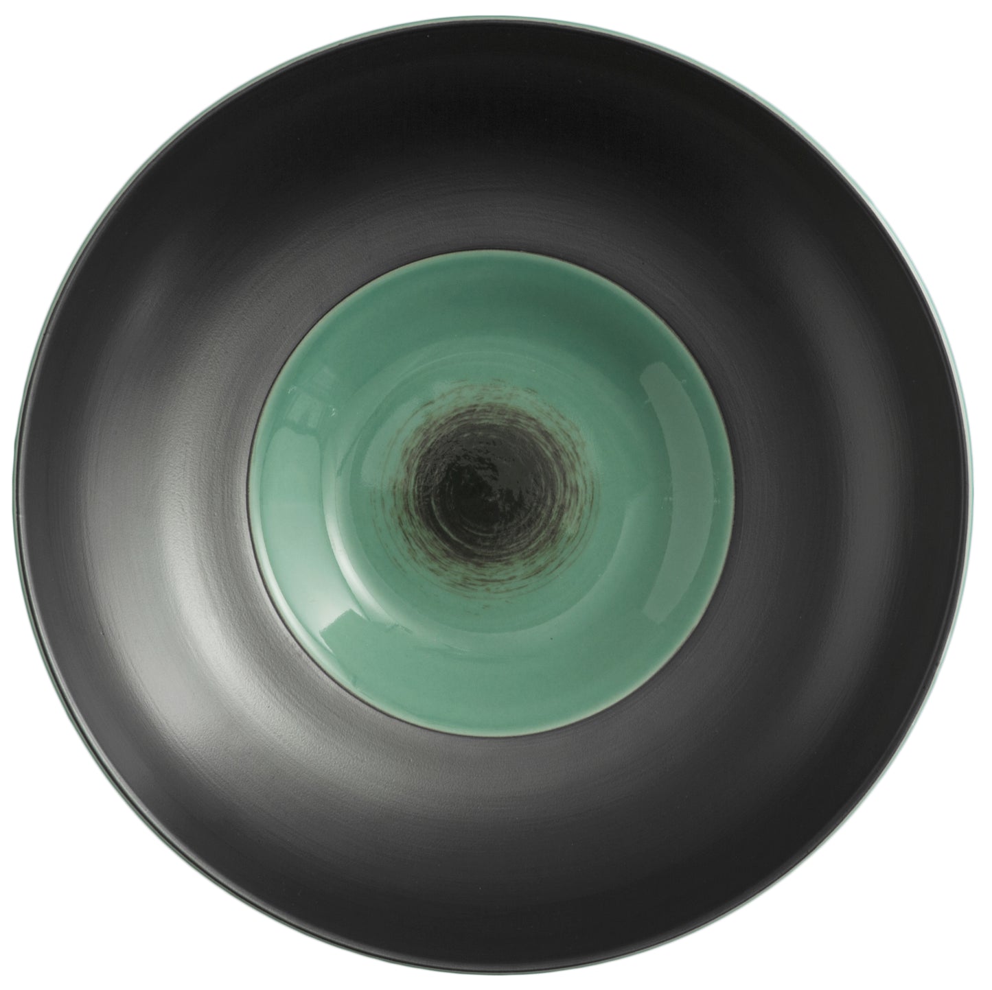 Opal green deep plate Ø 22 h 5,5 cm