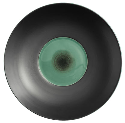 Opal green presentation plate Ø 30,5 h 4,5 cm