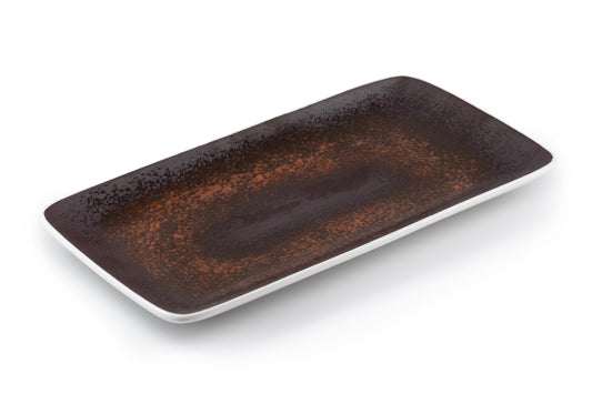 Rusty reactive rectangular tray 29,5 x16 h2,5 cm