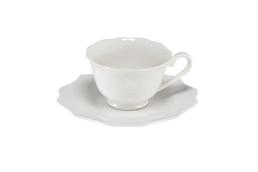 Ivory coffee cup saucer - New bone china Ø13 h 1 cm